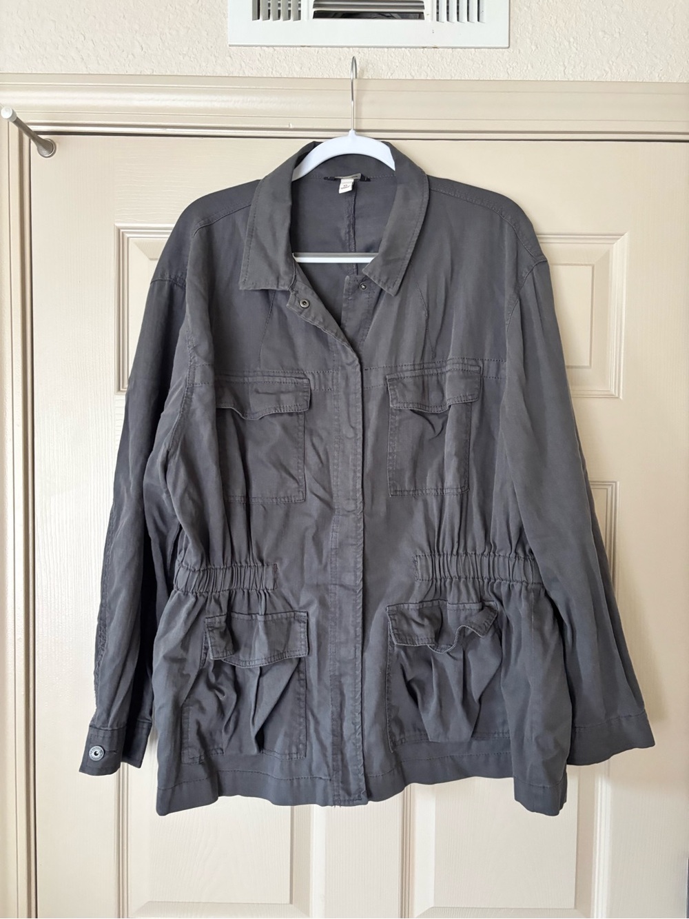 Gray Women's Utility Jacket - by Supplies in XL